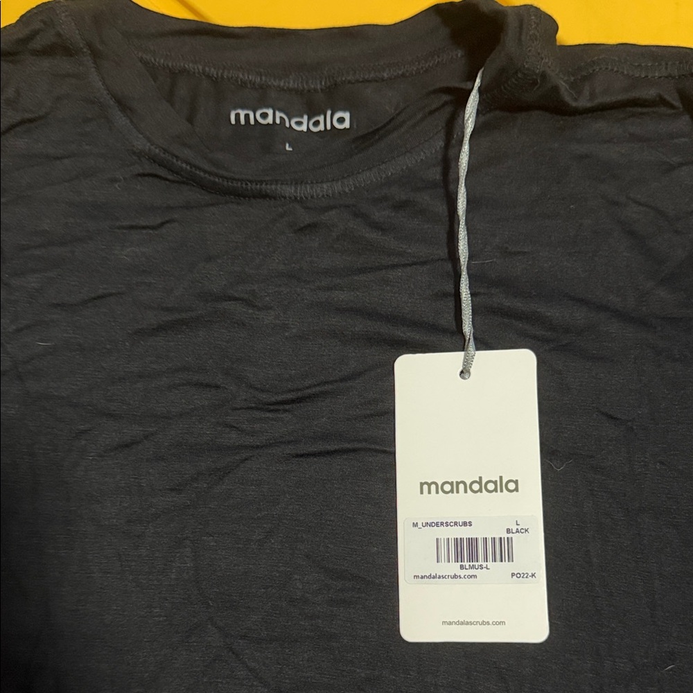 NEW Mandala Men's Black Underscrubs